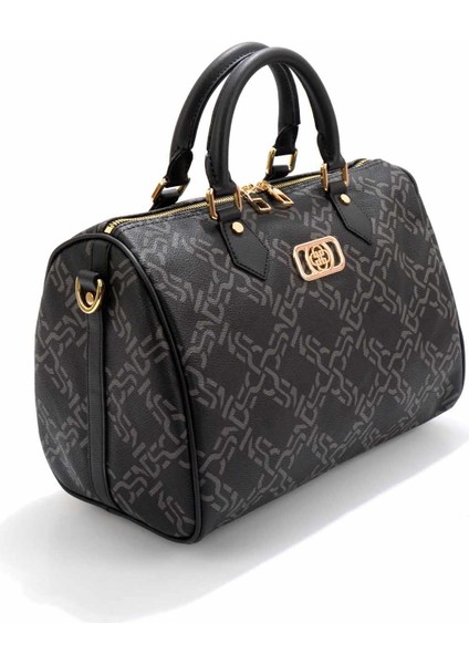 Siyah Baskı Detaylı Kadın Postacı Çanta C06619612910 fiyatları