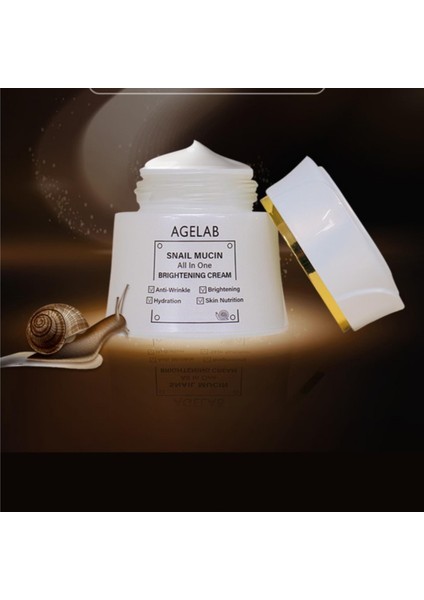 Agelab Snail Mucin All In One Brightenıng Cream. Salyangoz Müsinli Hepsi Bir Arada Aydınlatıcı Krem. 60GR.
