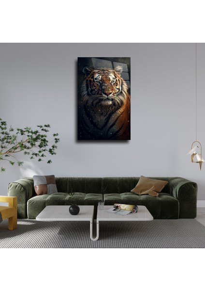 Kaplan Görseli Cam Tablo Duvar Dekoru 3 modelleri