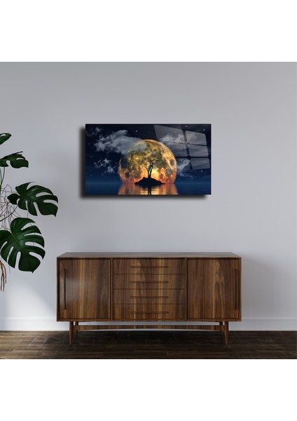 Gece Manzarası Cam Tablo Duvar Dekoru modelleri