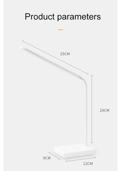 USB Kablolu Çalışan Dokunmatik Dimmer Ayarlı 30 LED Okuma ve Çalışma Işığı Masa Lambası 3 Renk Işık