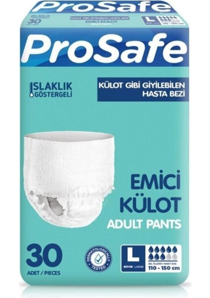 Prosafe (L) Yetişkin Yaşlı Hasta Bezi Unisex Emici Külot 30'lu 110-150 cm