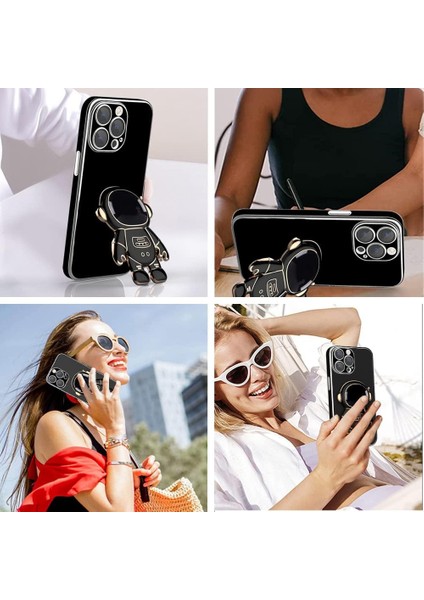 iPhone 15 Pro Kılıf Astronot Seri Stant Silikon Kapak modelleri
