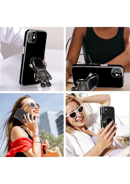 iPhone 11 Kılıf Astronot Seri Stant Silikon Kapak