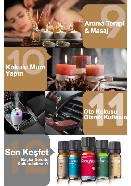 Cosmetics Aşk Serisi Saf Oda Kokusu - Buhurdanlık Yağı 4 Lü Set Esansiyel Uçucu Yağ Buhardanlık 4X10 ml Koku Özü Cam Şişe 4 Adet