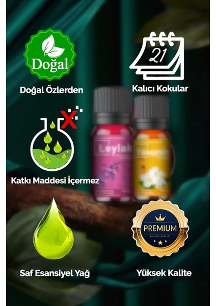 Cosmetics Aşk Serisi Saf Oda Kokusu - Buhurdanlık Yağı 4 Lü Set Esansiyel Uçucu Yağ Buhardanlık 4X10 ml Koku Özü Cam Şişe 4 Adet