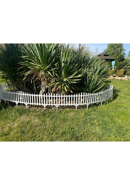10 Adet Yerli Üretim Mini Bahçe Çiti Dekoratif Esnek Plastik Çit Peyzaj Koruma Çiti Toplam 580-36 cm fırsatları