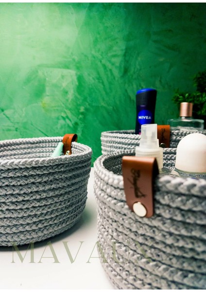 Jüt Hasır Sepet Takımı, El Dokuma, Çok Amaçlı Sepet, Banyo ve Mutfak Organizeri modelleri