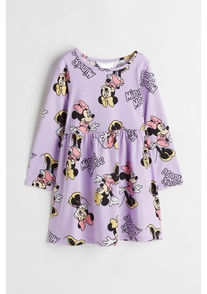 Minnie Kız Çocuk Penye Elbise