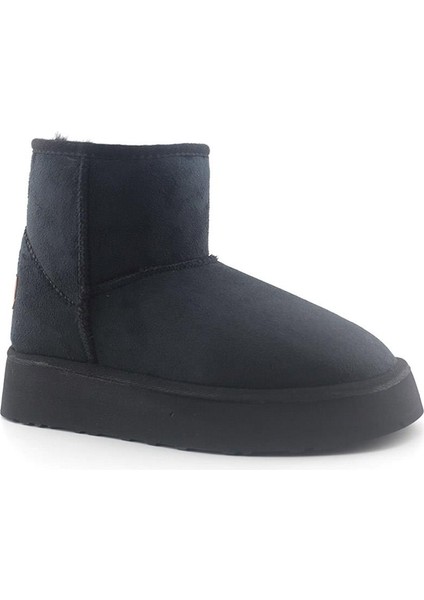 Kadın İçi Peluş Süet Siyah Yüksek Taban Günlük Bot 52710 fiyatları