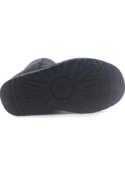 Kadın İçi Peluş Süet Siyah Yüksek Taban Günlük Bot 52710 modelleri