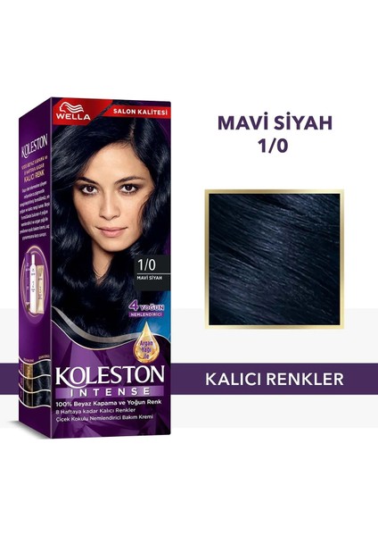 Wella Koleston Koleston Intense Saç Boyası 1/0 Mavi Siyah - Salon Kalitesi