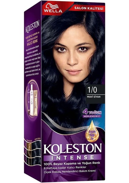 Wella Koleston Koleston Intense Saç Boyası 1/0 Mavi Siyah - Salon Kalitesi