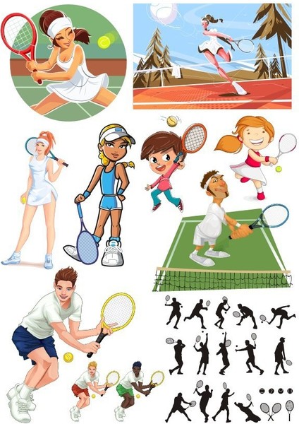 Tenis Sticker Set 20 Parça Telefon, Tablet, Defter, Laptop Sticker