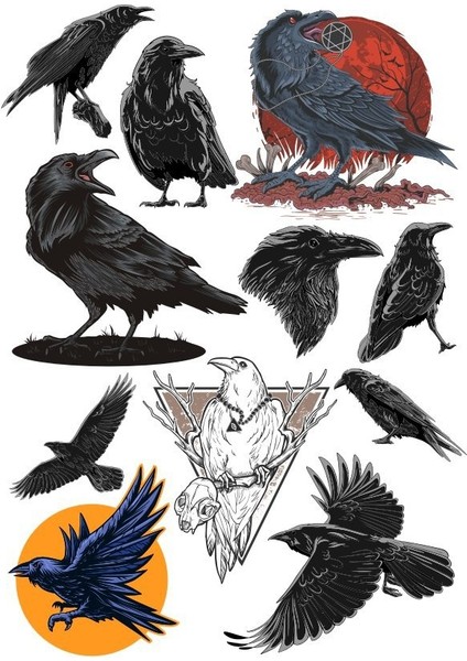 Karga Sticker Set-1 11 Parça Telefon, Tablet, Defter, Laptop Sticker