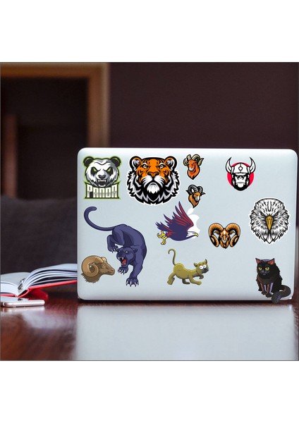 Agresif Hayvanlar Sticker Set-3 10 Parça Telefon, Tablet, Defter, Laptop Sticker
