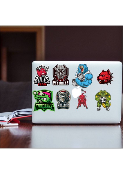 Agresif Hayvanlar Sticker Set-7 10 Parça Telefon, Tablet, Defter, Laptop Sticker fiyatları