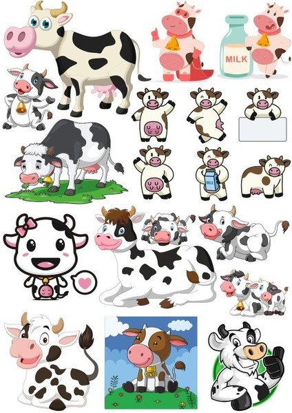Inek Sticker Set-2 19 Parça Telefon, Tablet, Defter, Laptop Sticker