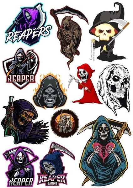 Cellat Sticker Set-1 12 Parça Telefon, Tablet, Defter, Laptop Sticker