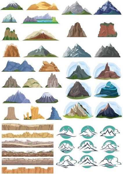 Dağ Sticker Set-1 19 Parça Telefon, Tablet, Defter, Laptop Sticker