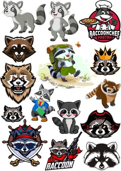 Racun Sticker Set-2 15 Parça Telefon, Tablet, Defter, Laptop Sticker