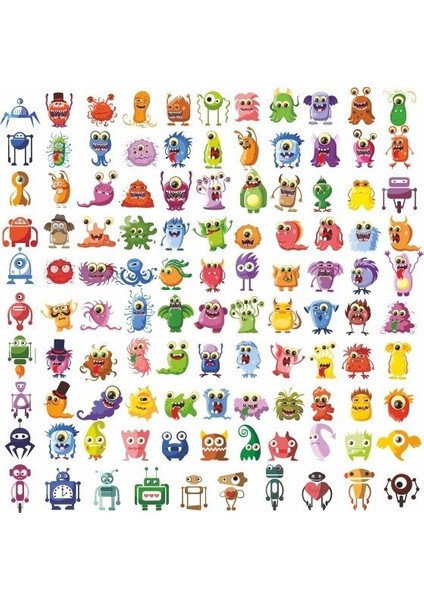 Virüs Sticker Set 60 Parça Telefon, Tablet, Defter, Laptop Sticker