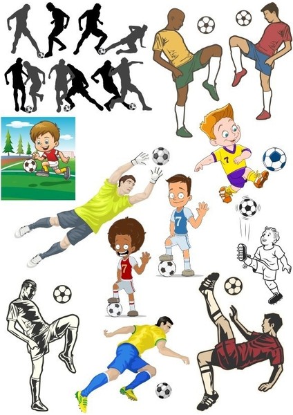 Futbol Sticker Set-1 16 Parça Telefon, Tablet, Defter, Laptop Sticker