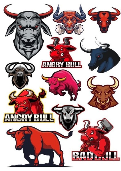 Boğa Sticker Set-9 16 Parça Telefon, Tablet, Defter, Laptop Sticker