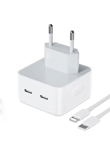 Yeni Nesil Iphone Şarj Aleti ve Kablo 50W Çift Usb-C Hızlı Şarj Cihazı