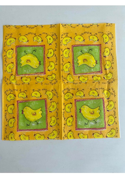 Civciv Desenli Kağıt Peçete 20LI 33X33CM (Sarı) fırsatları