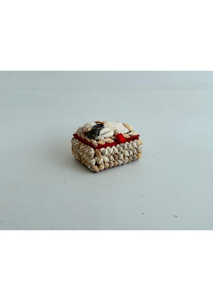 Deniz Kabuğu Kaplamalı Kutu 7X5X4CM - Mücevher Takı Kutusu fiyatları