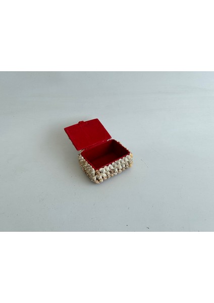 Deniz Kabuğu Kaplamalı Kutu 7X5X4CM - Mücevher Takı Kutusu modelleri