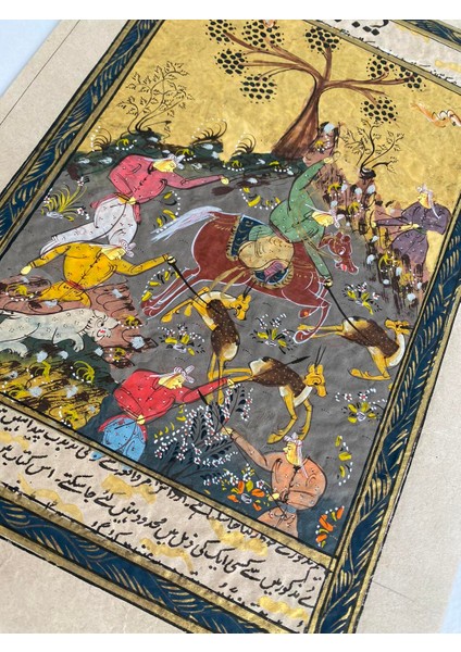 Insanların Doğaya Zulmü Adlı El Yapımı Minyatür Resim 27,5X17,5 cm modelleri