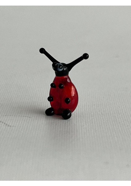 El Yapımı Mini Murano Cam Uğur Böceği Biblo A110-04