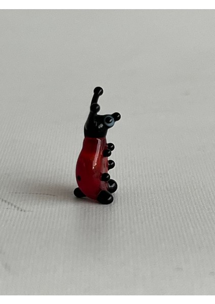 El Yapımı Mini Murano Cam Uğur Böceği Biblo A110-04