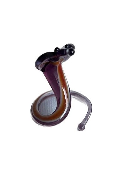 El Yapımı Mini Murano Cam Yılan Biblo A123-01