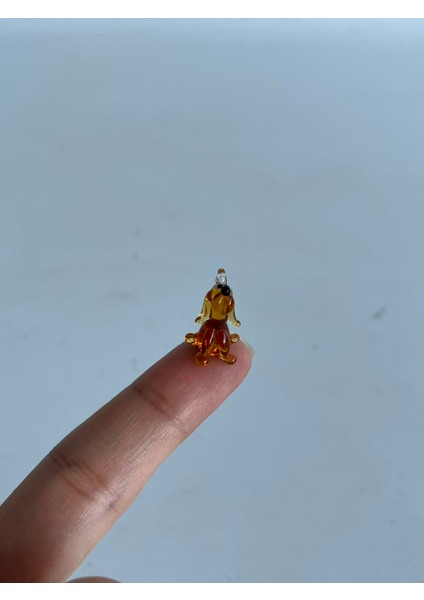 El Yapımı Mini Murano Cam Köpek Biblo A121-05