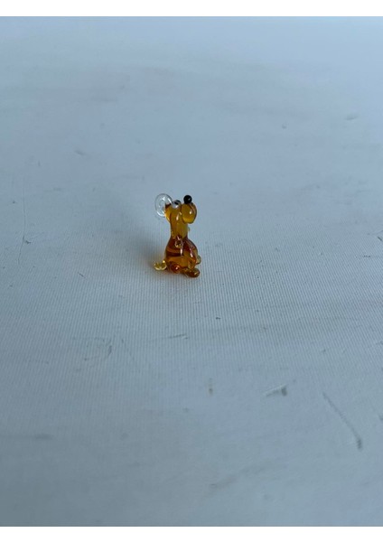 El Yapımı Mini Murano Cam Köpek Biblo A121-05