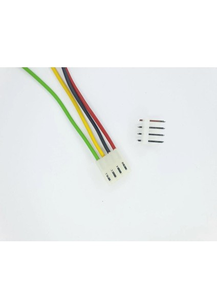 Sanec 3,96MM 4 Pin Kablolu Konnektör Takım 10CM - 0,50MM - Çift Taraflı