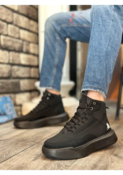BA0318 Bağcıklı Erkek Yüksek Taban Siyah Taban Spor Bot fırsatları