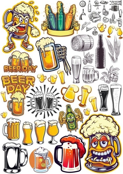 Bira Sticker Set 3 20 Parça Telefon, Tablet, Defter, Laptop Sticker