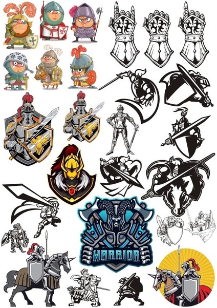 Savaşçı Sticker Set 8 23 Parça Telefon, Tablet, Defter, Laptop Sticker