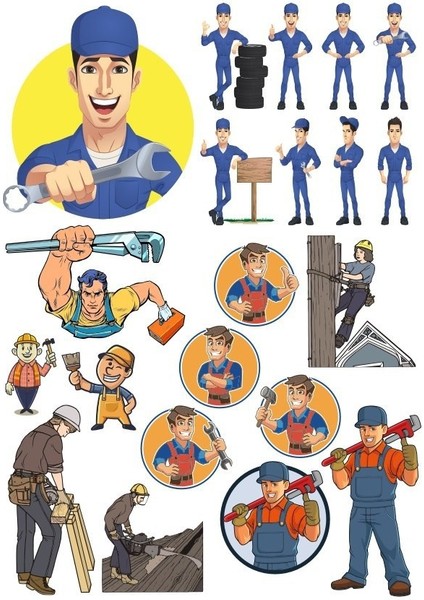 Işçi Sticker Set-1 15 Parça Telefon, Tablet, Defter, Laptop Sticker