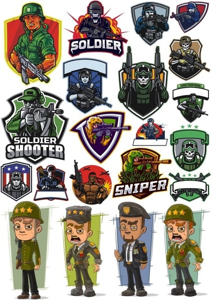 Asker Sticker Set 7 15 Parça Telefon, Tablet, Defter, Laptop Sticker