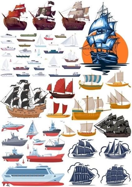Gemi Sticker Set-2 25 Parça Telefon, Tablet, Defter, Laptop Sticker