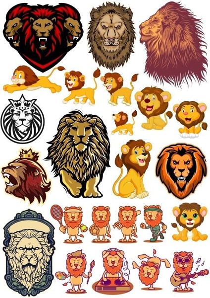 Aslan Sticker Set-11 15 Parça Telefon, Tablet, Defter, Laptop Sticker