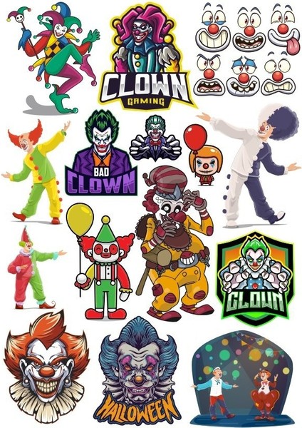 Paylanço Joker Sticker Ser 19 Parça Telefon, Tablet, Defter, Laptop Sticker