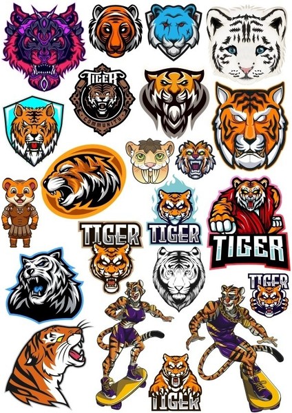 Kaplan Sticker Set 11 25 Parça Telefon, Tablet, Defter, Laptop Sticker
