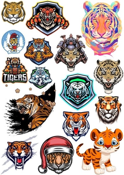 Kaplan Sticker Set 5 15 Parça Telefon, Tablet, Defter, Laptop Sticker