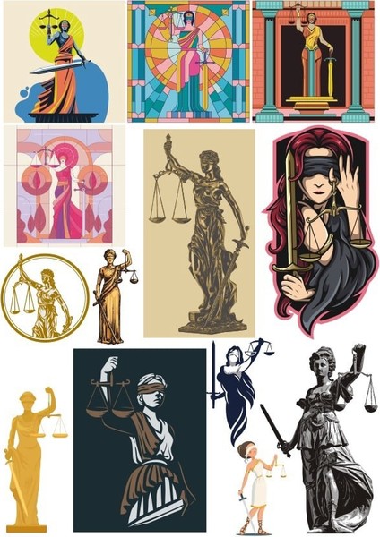 Themis Hukuk Sticker Set 12 Parça Telefon, Tablet, Defter, Laptop Sticker